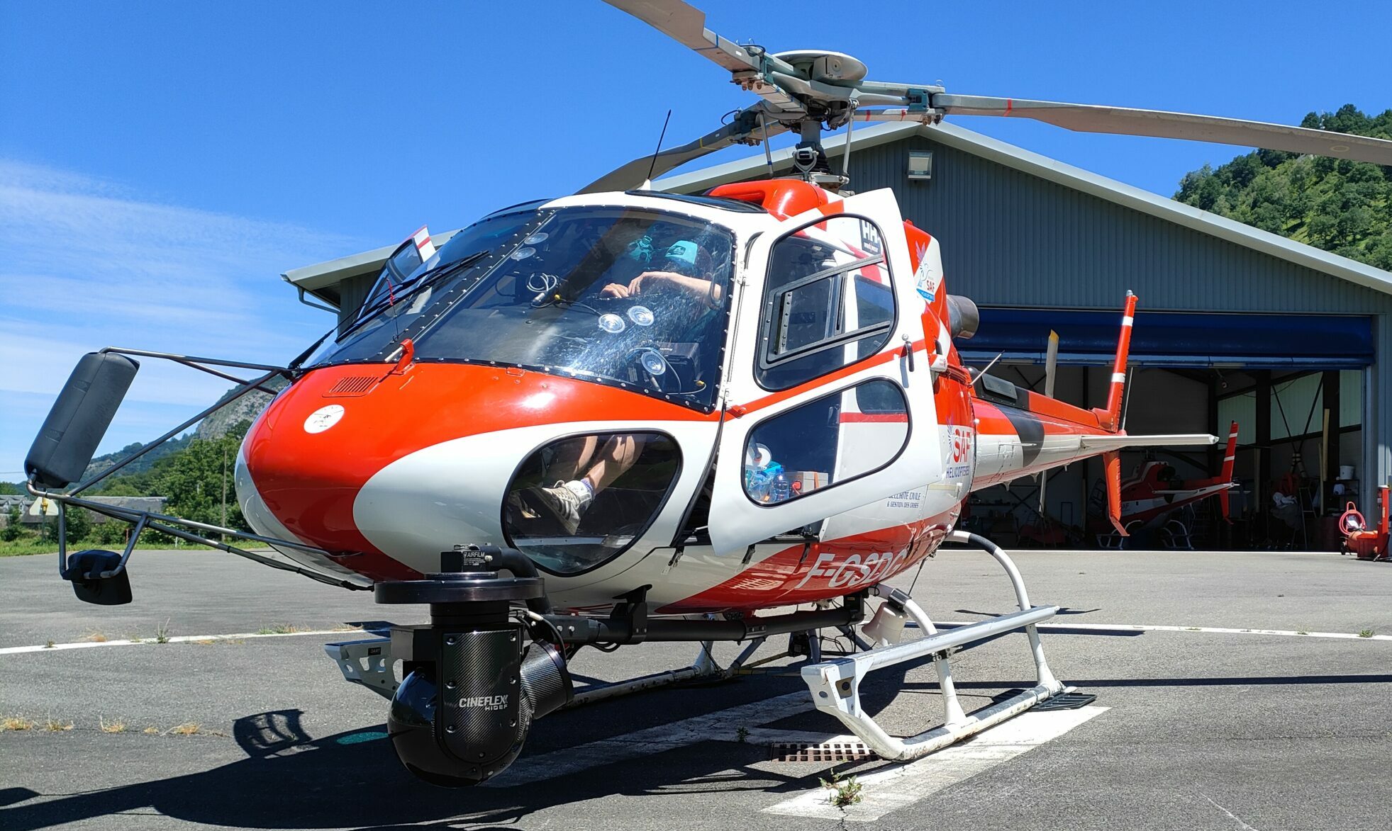 aeroial shooting helicopter